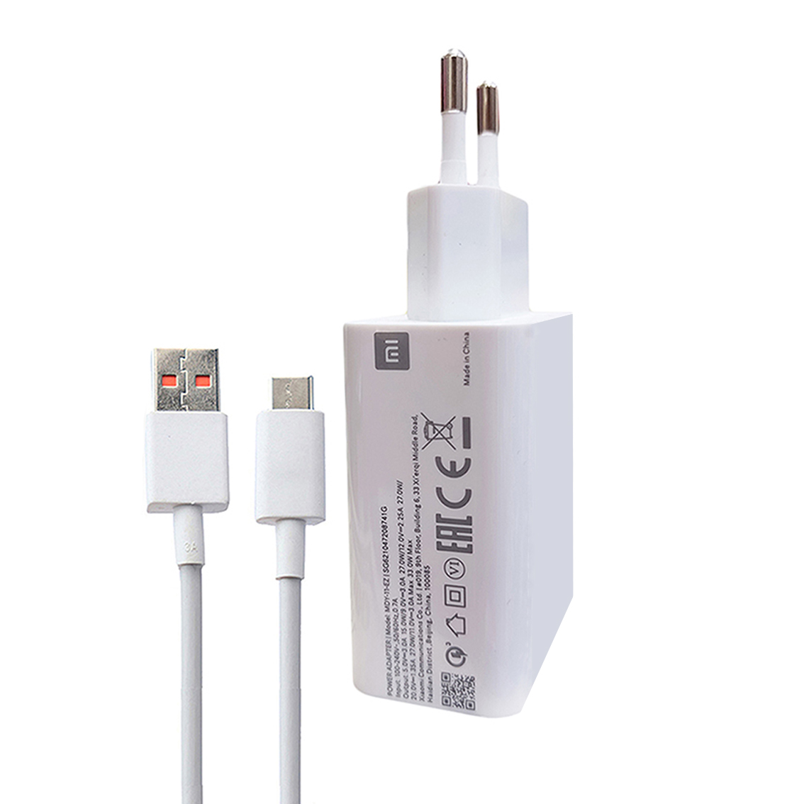 خرید و قیمت شارژر دیواری شیائومی مدل 22W به همراه کابل تبدیل USB-C ...